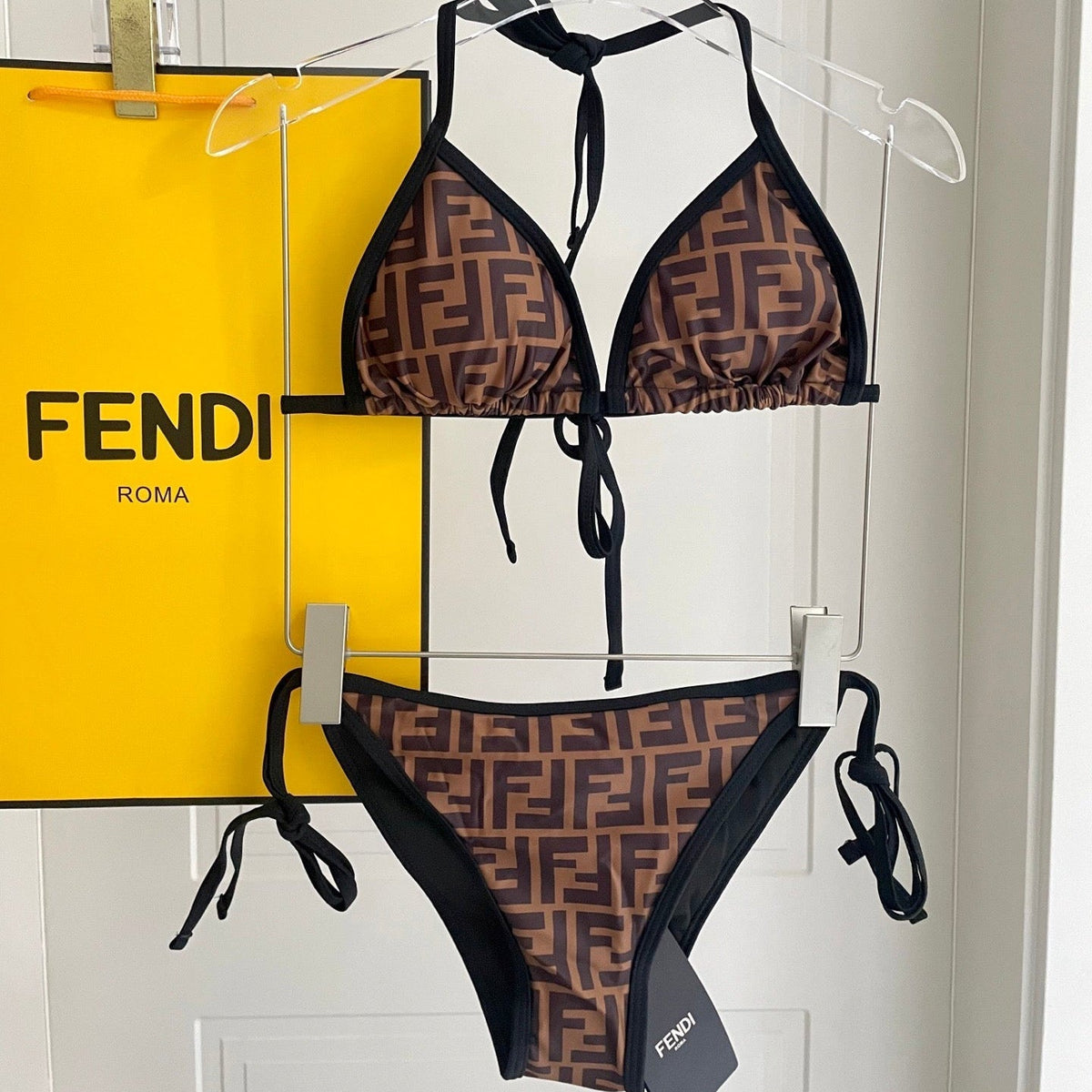FF Swimsuit Brown Black Polyamide 180512