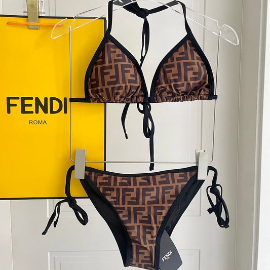 FF Swimsuit Brown Black Polyamide 180512
