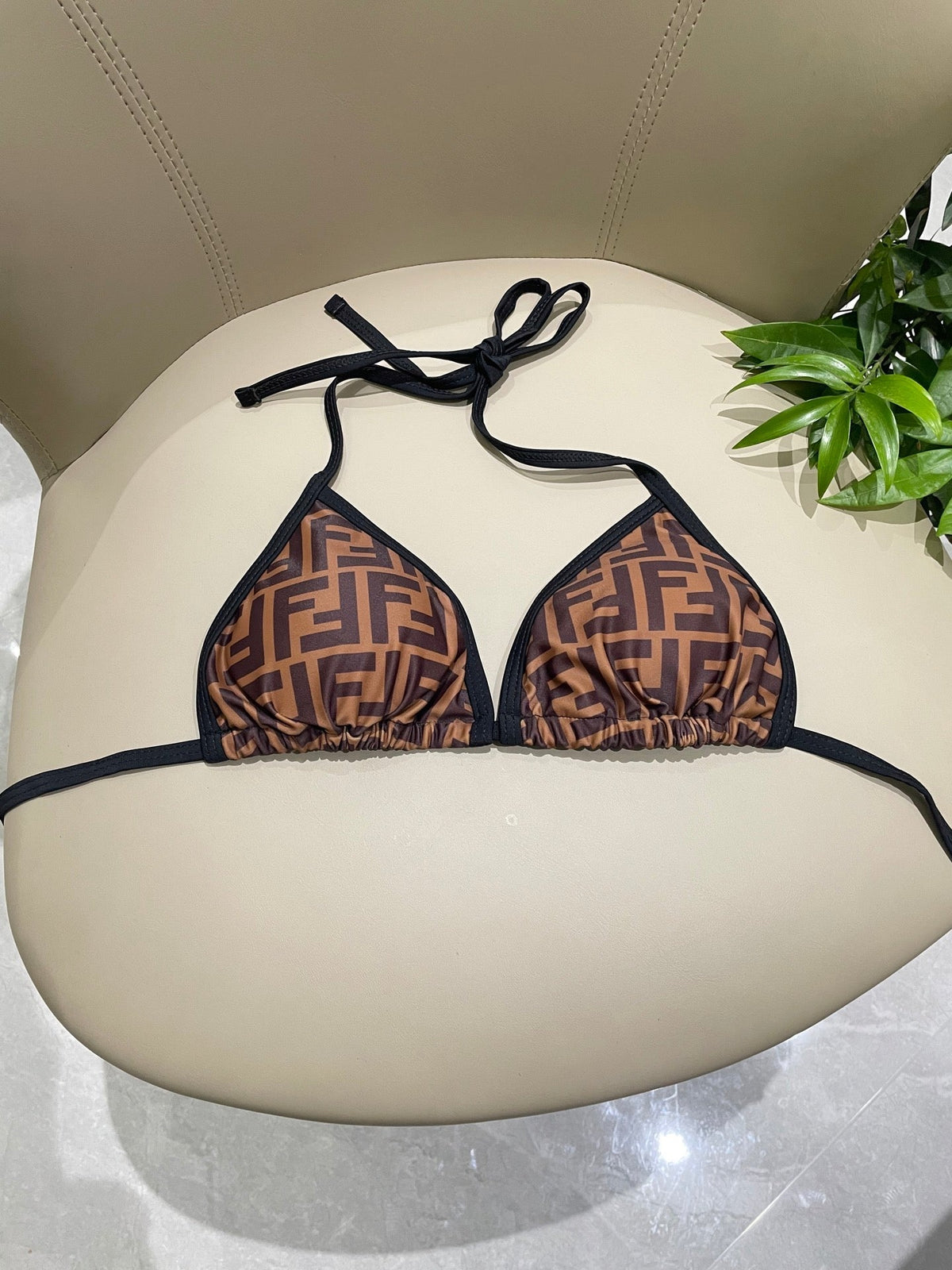 FF Swimsuit Brown Black Polyamide 180512