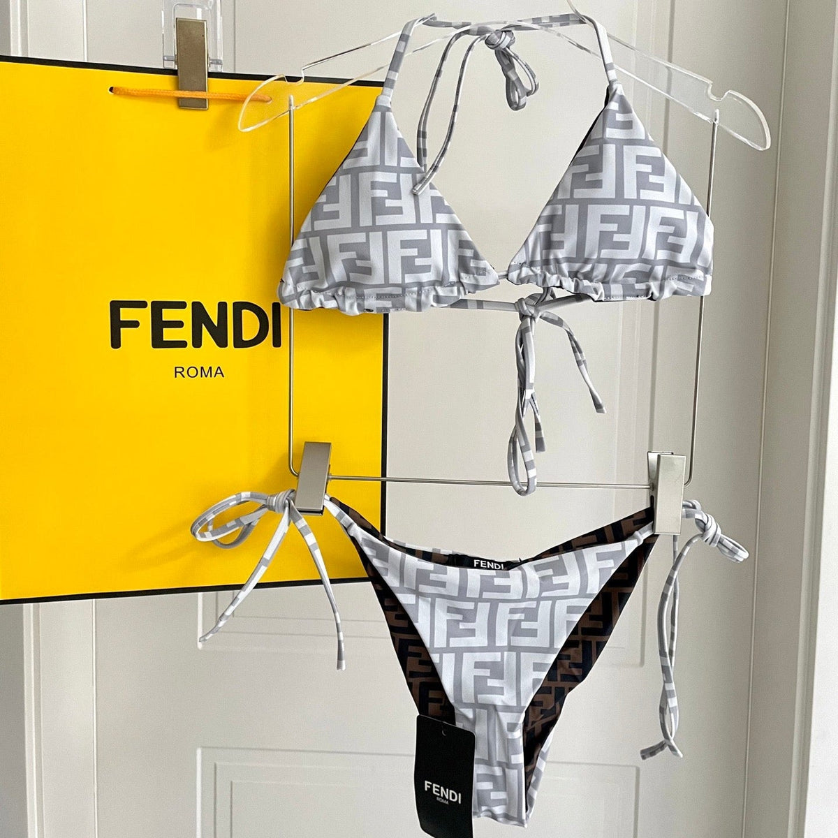 FF Reversible Swimsuit Gray Polyamide 180508