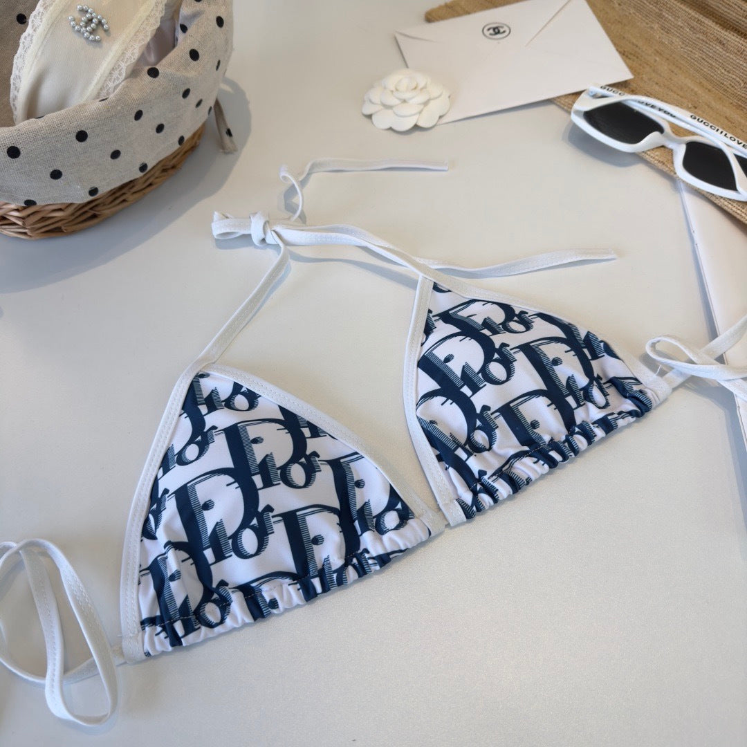 CD 26s Two-Piece Bikini White Blue in Polyamide 261418