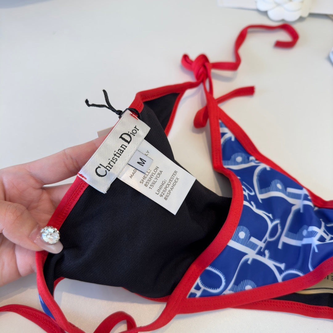 CD 26s Two-Piece Bikini Blue Red in Polyamide 243555