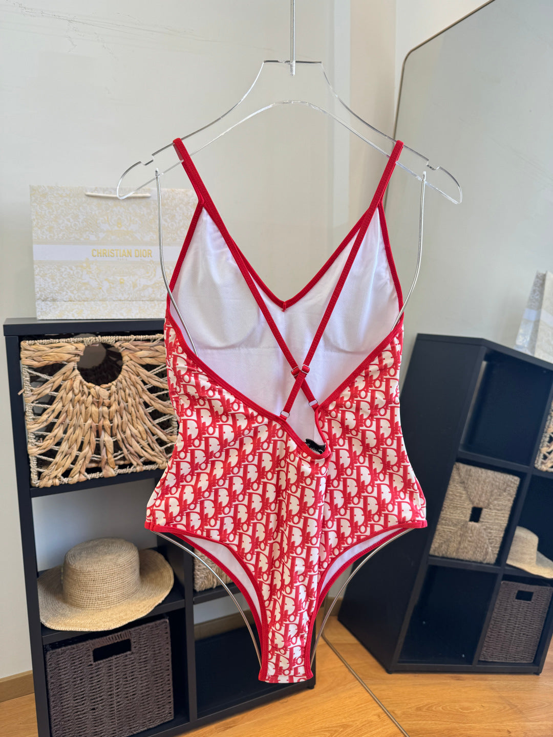 CD Swimsuit Red in Nylon 241781