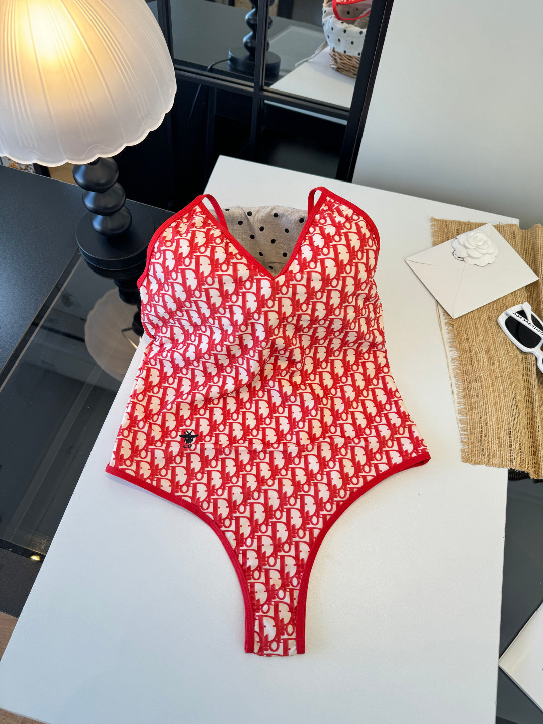 CD Swimsuit Red in Nylon 241781