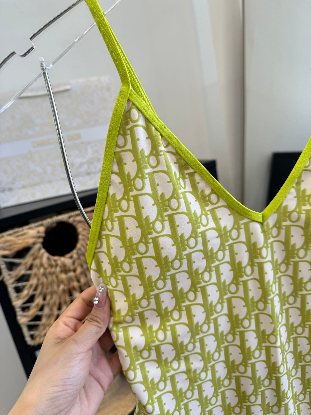 CD Swimsuit Green in Nylon 241780