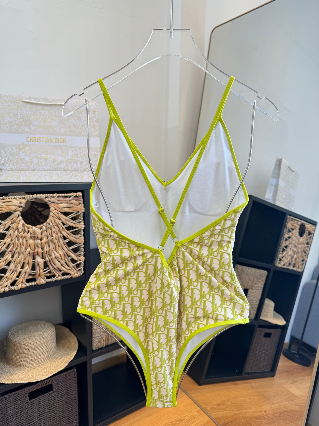 CD Swimsuit Green in Nylon 241780