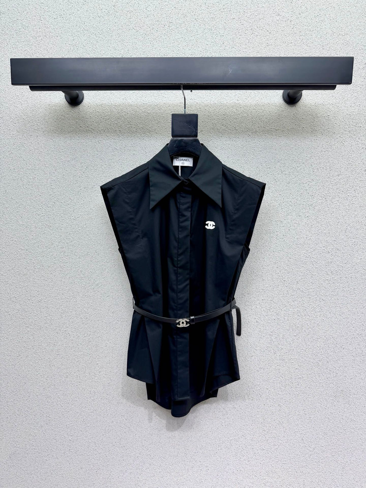 CC Fitted Shirt with Belt in Cotton 388485