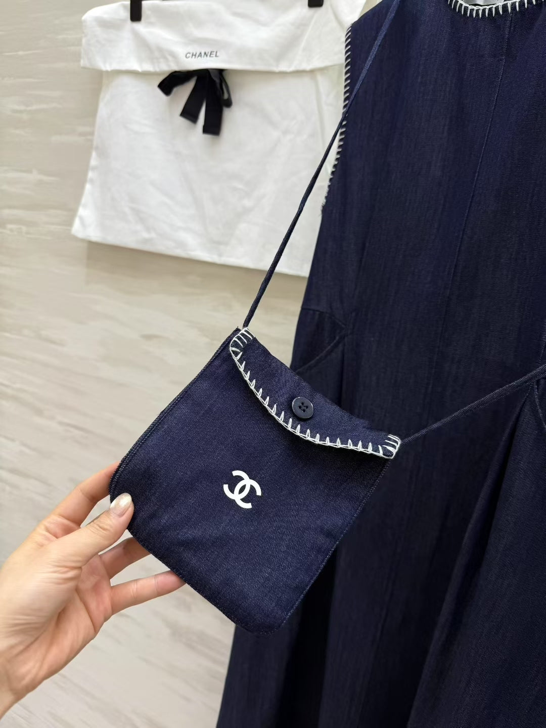 CC 26 Vintage Dress Navy Blue in Denim 388987