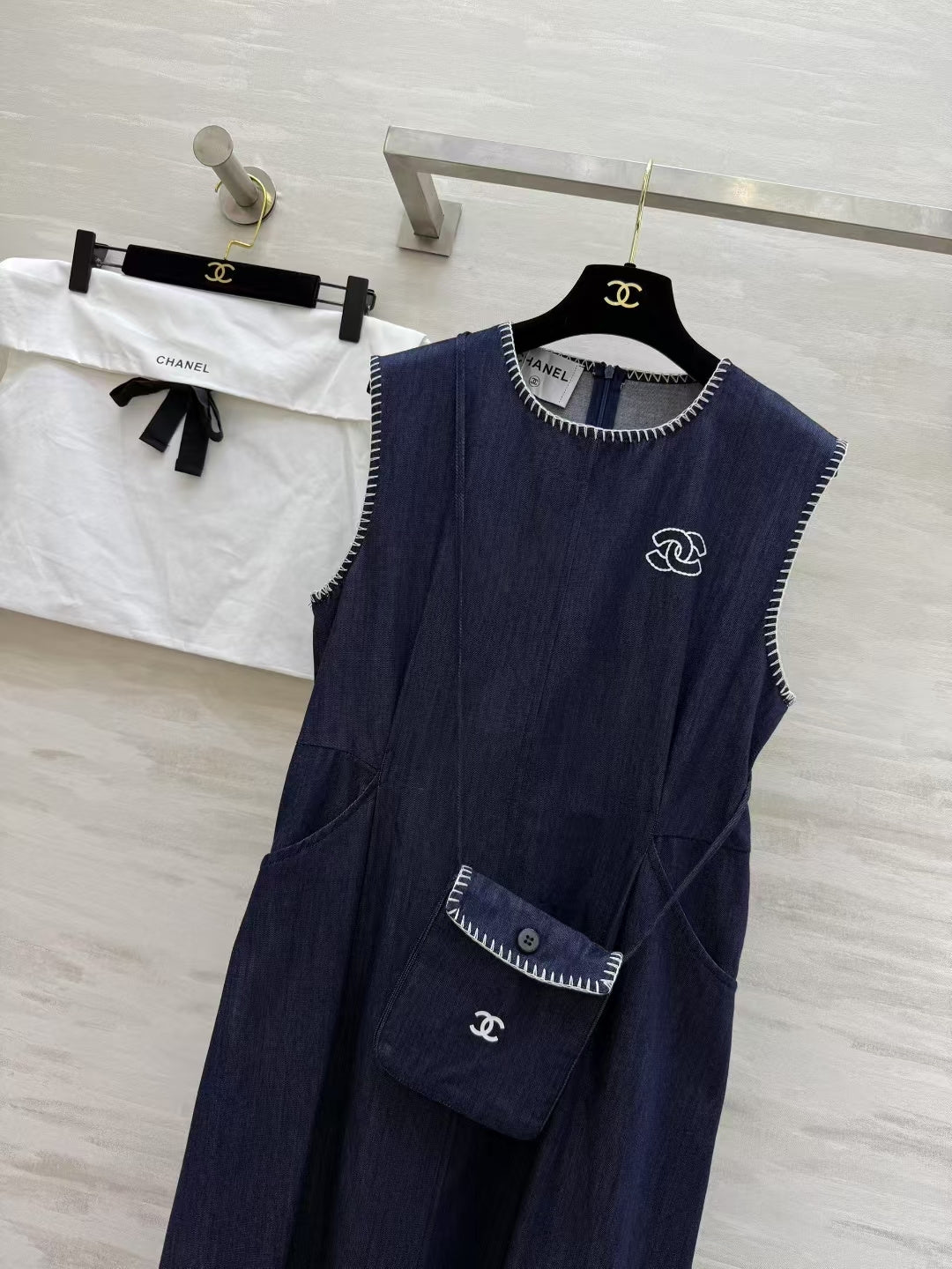 CC 26 Vintage Dress Navy Blue in Denim 388987