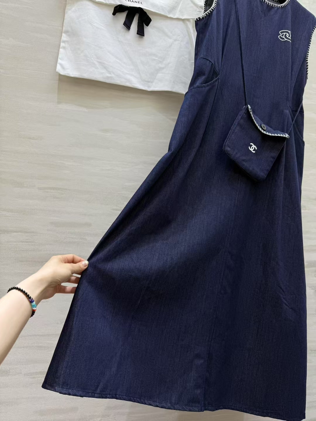 CC 26 Vintage Dress Navy Blue in Denim 388987