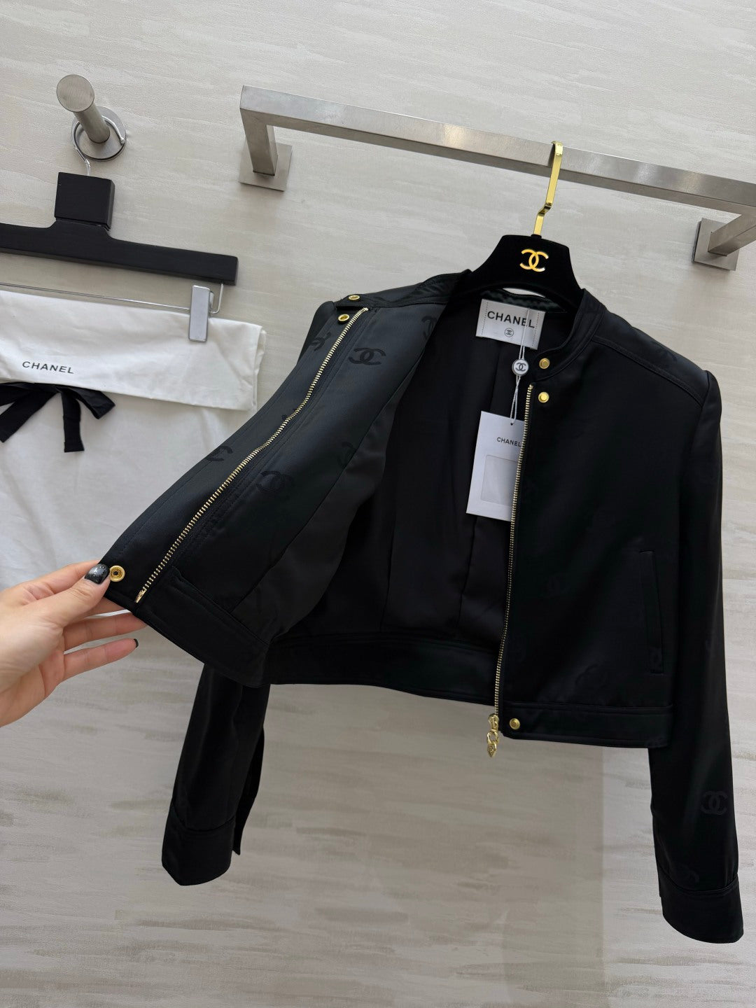 CC 26 Short Jacket Black in Acetate 388862