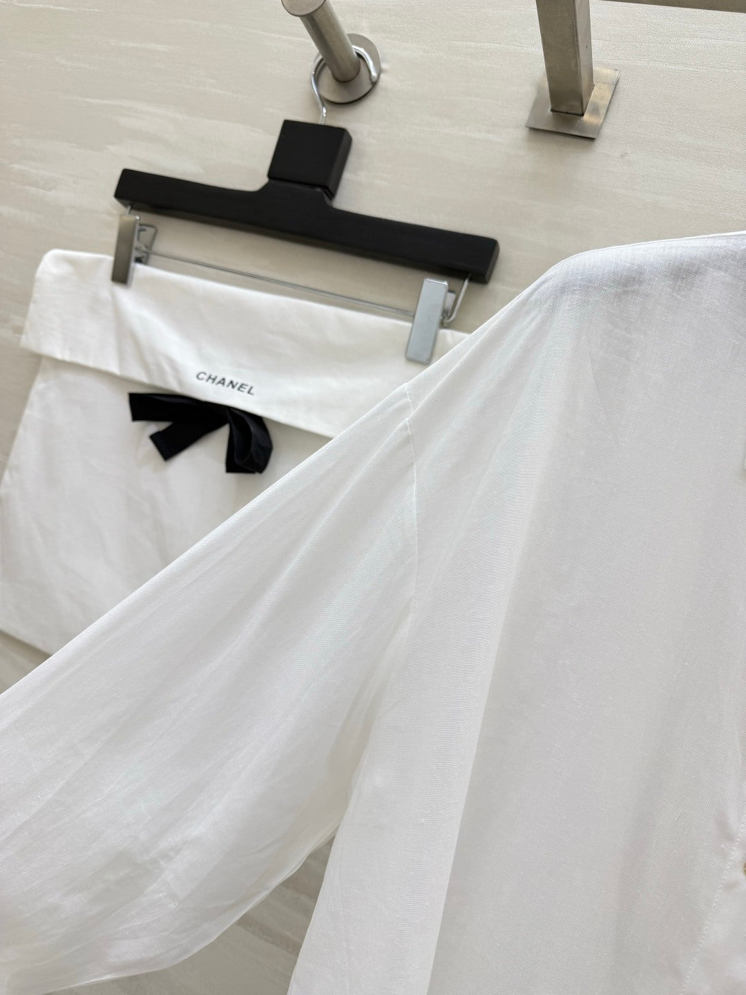 CC 26 Breeze Shirt White in Cotton-linen Fabric 388723