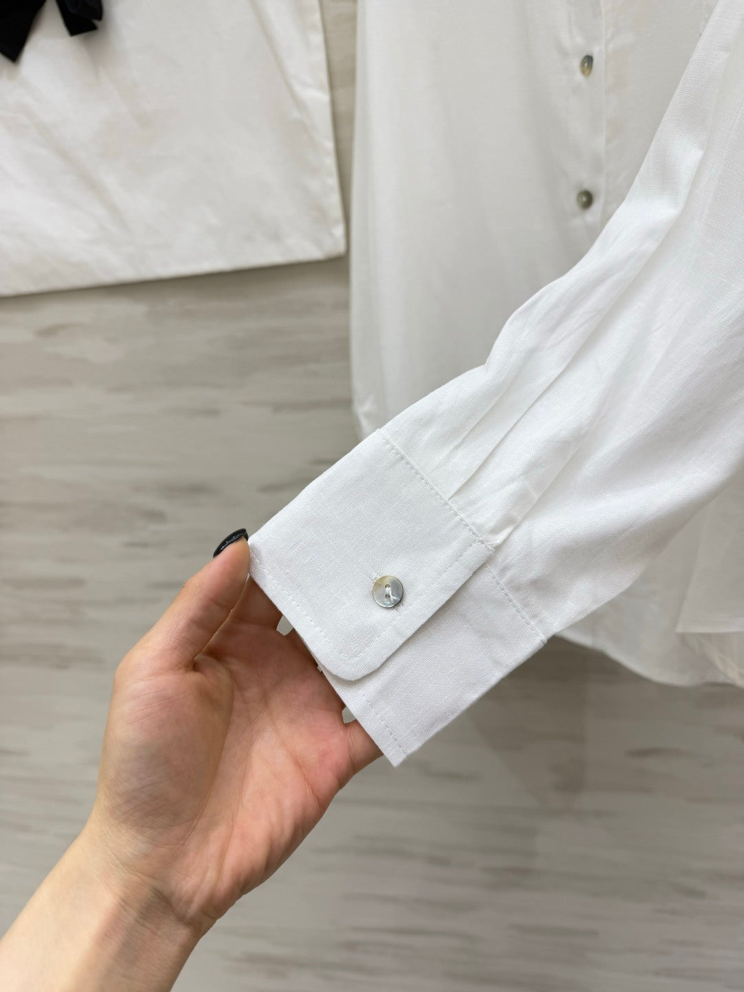 CC 26 Breeze Shirt White in Cotton-linen Fabric 388723