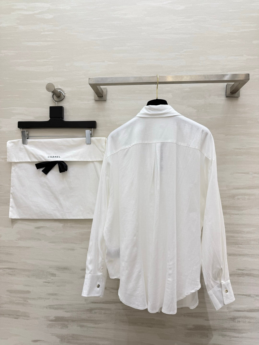 CC 26 Breeze Shirt White in Cotton-linen Fabric 388723