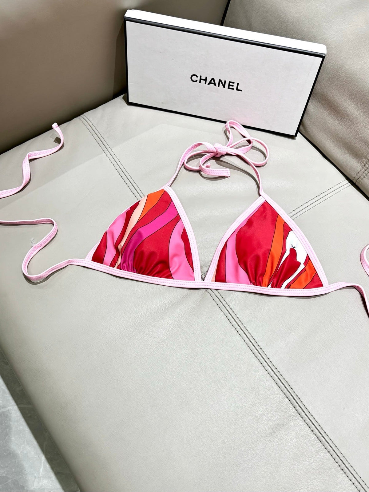 Pucci 3-Piece Swimwear Set Pink Orange Marmo Print 240266