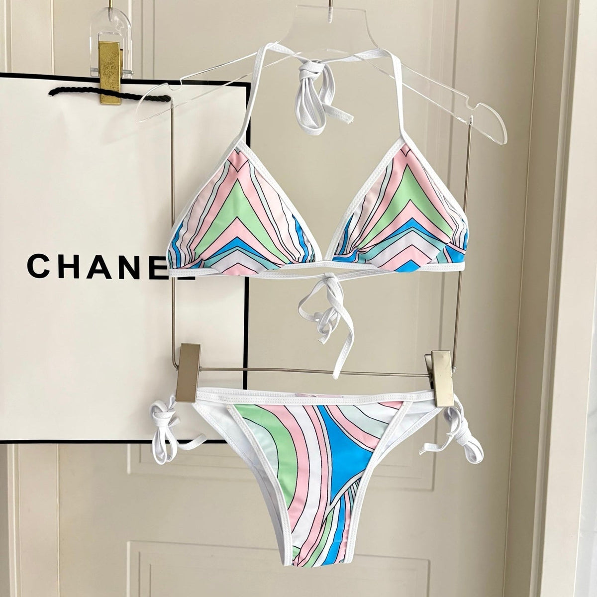 Pucci Printed Two-Piece Bikini Blue Cotton Blend228094