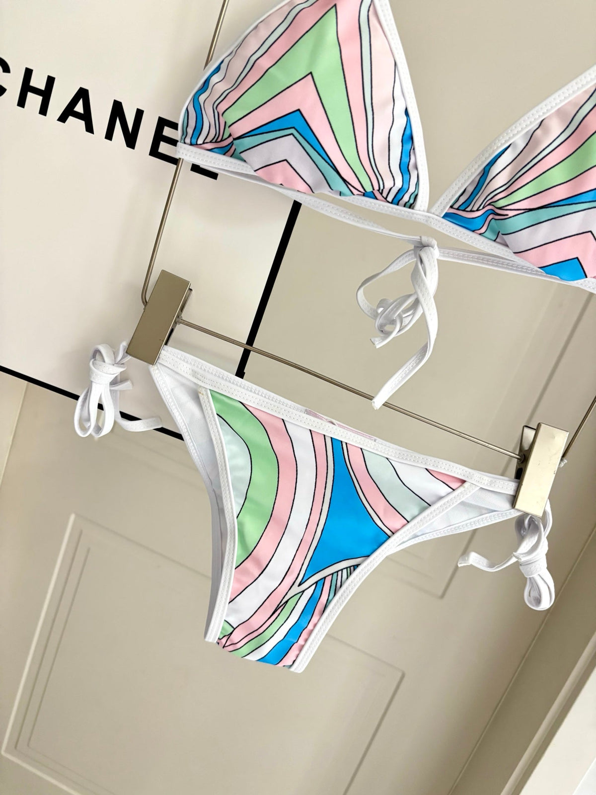 Pucci Printed Two-Piece Bikini Blue Cotton Blend228094