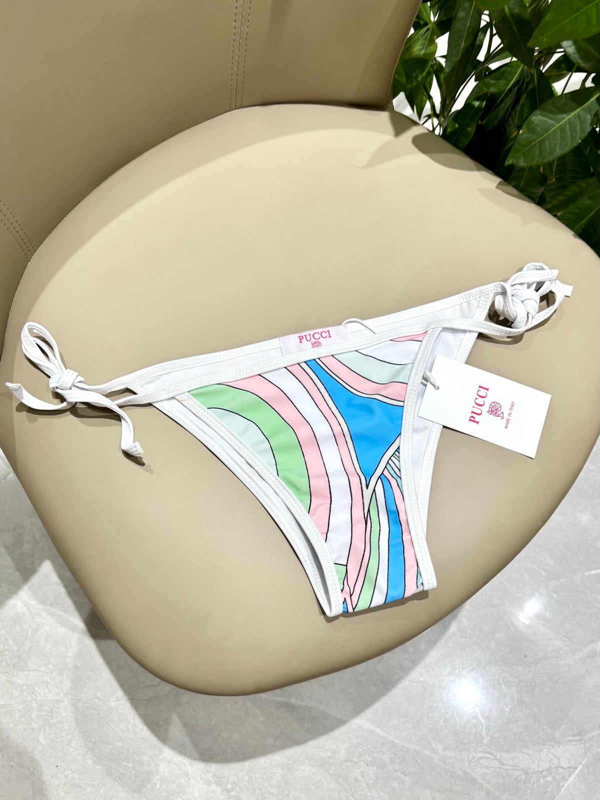 Pucci Printed Two-Piece Bikini Blue Cotton Blend228094