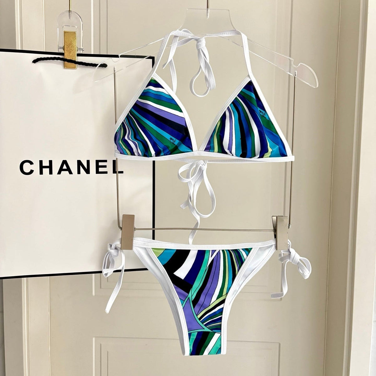 Pucci Printed Two-Piece Bikini Multicolor Cotton Blend 178598