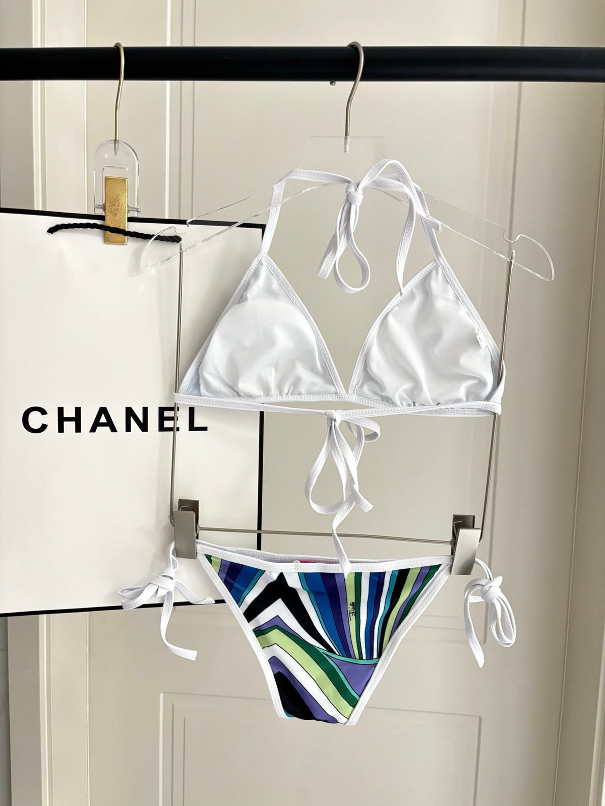 Pucci Printed Two-Piece Bikini Multicolor Cotton Blend 178598