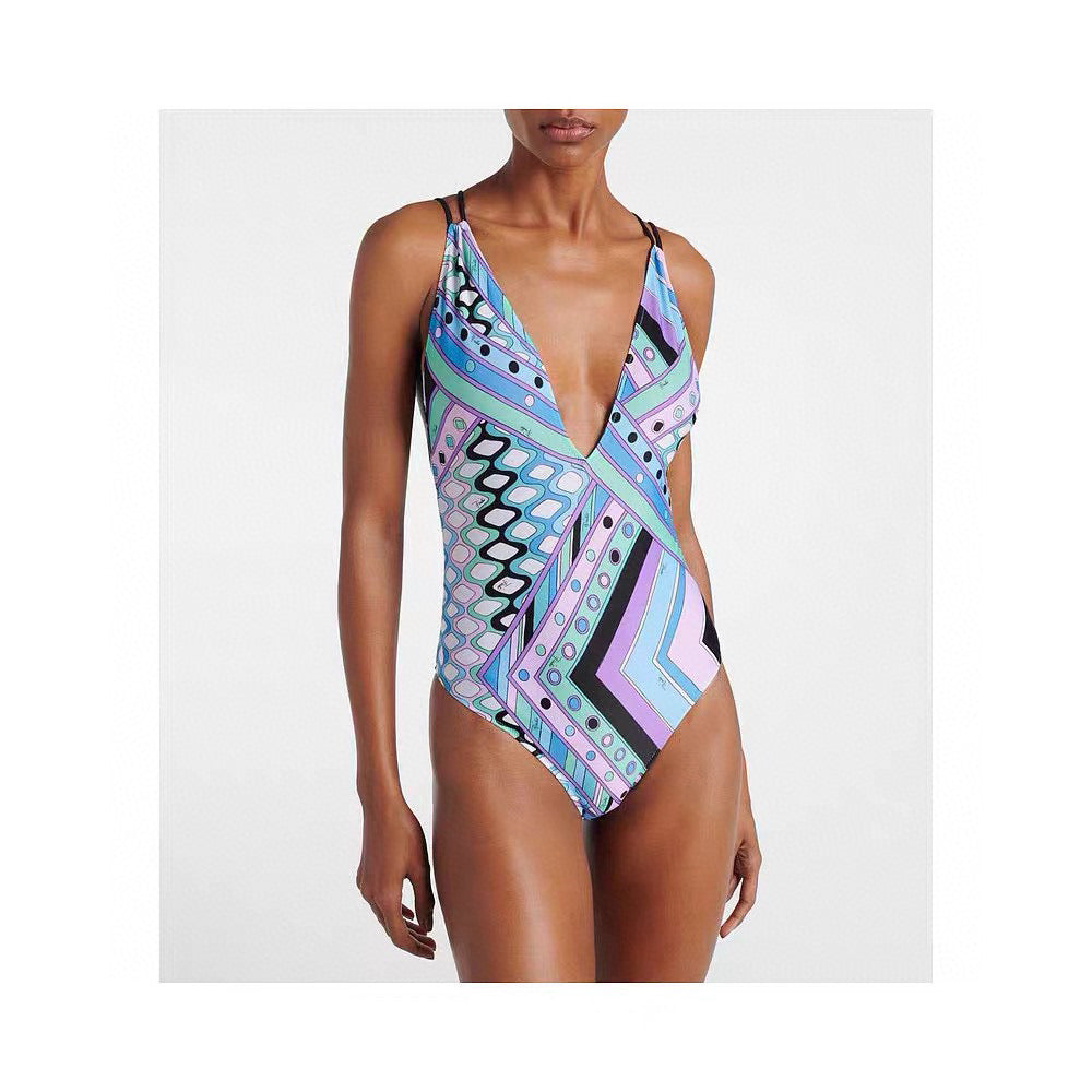 Pucci One-Piece Swimsuit Cotton Blend 882391