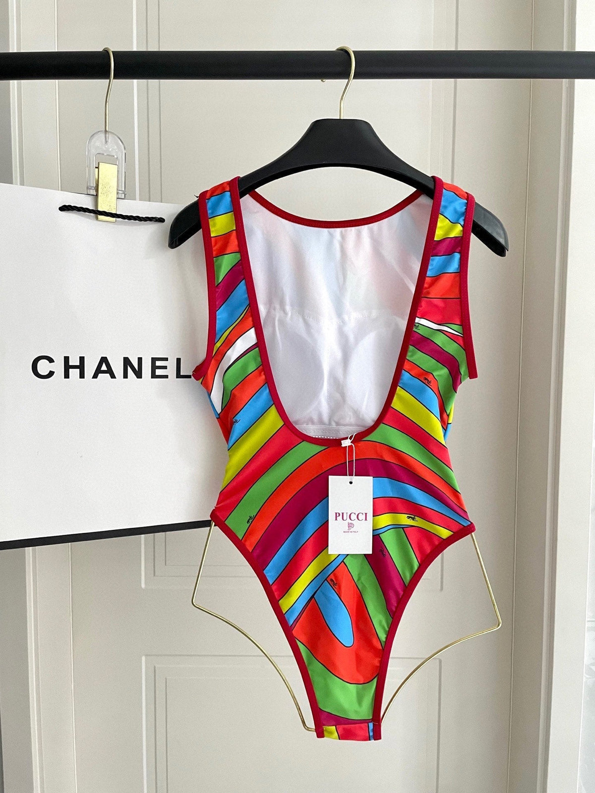 Pucci One-Piece Swimsuit Cotton Blend 882395