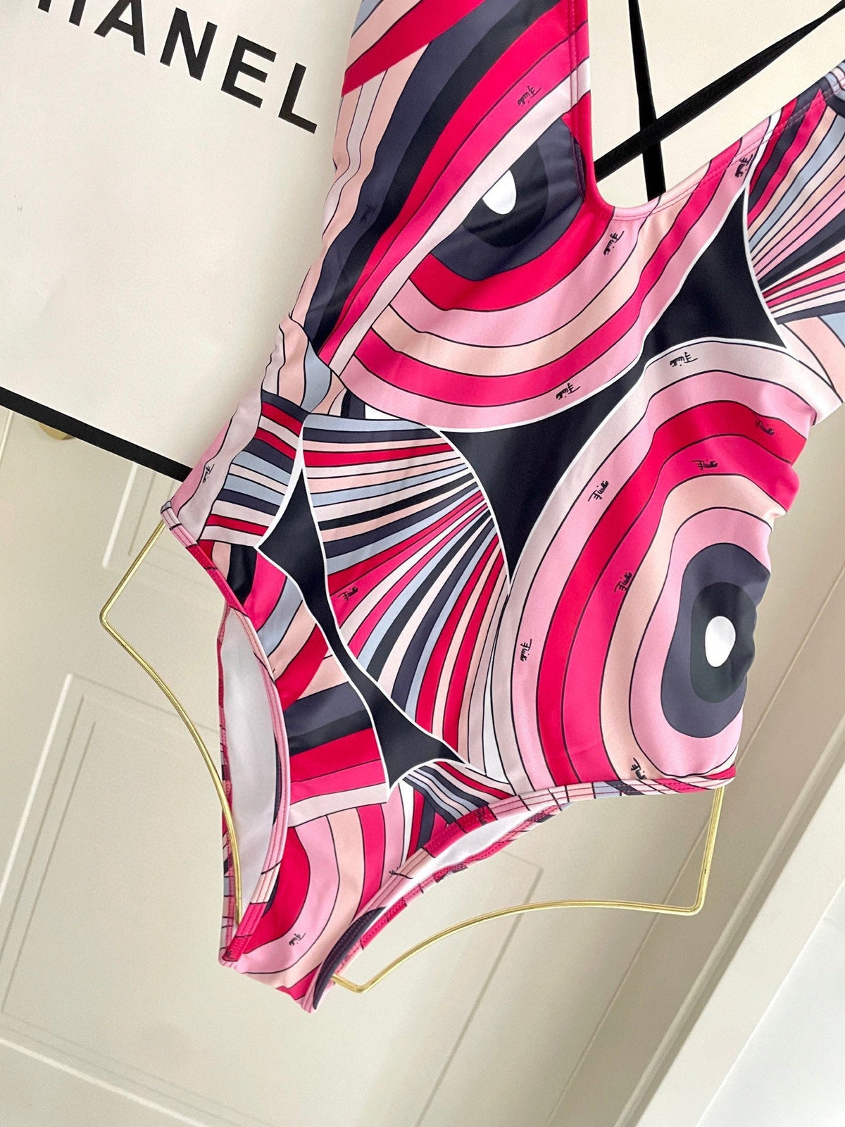 Pucci One-Piece Swimsuit Cotton Blend 882401