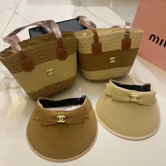 CC Tote Bag & Hat Set Plant Grass 210816