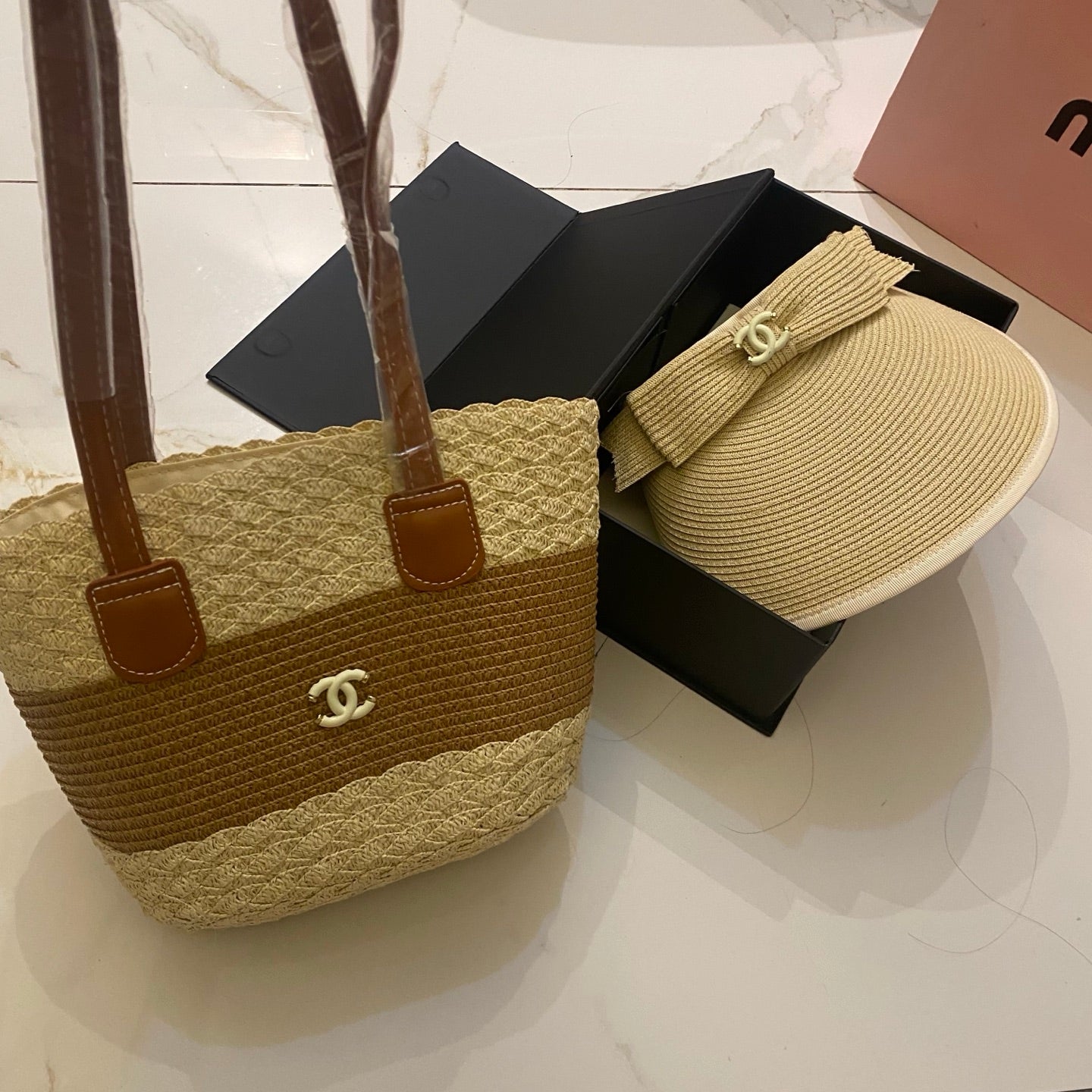 CC Tote Bag & Hat Set Plant Grass 210816