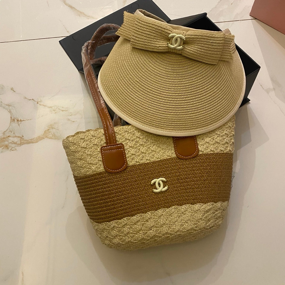 CC Tote Bag & Hat Set Plant Grass 210816