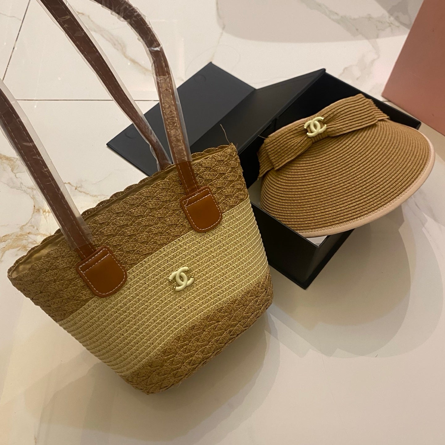 CC Tote Bag & Hat Set Plant Grass 210816