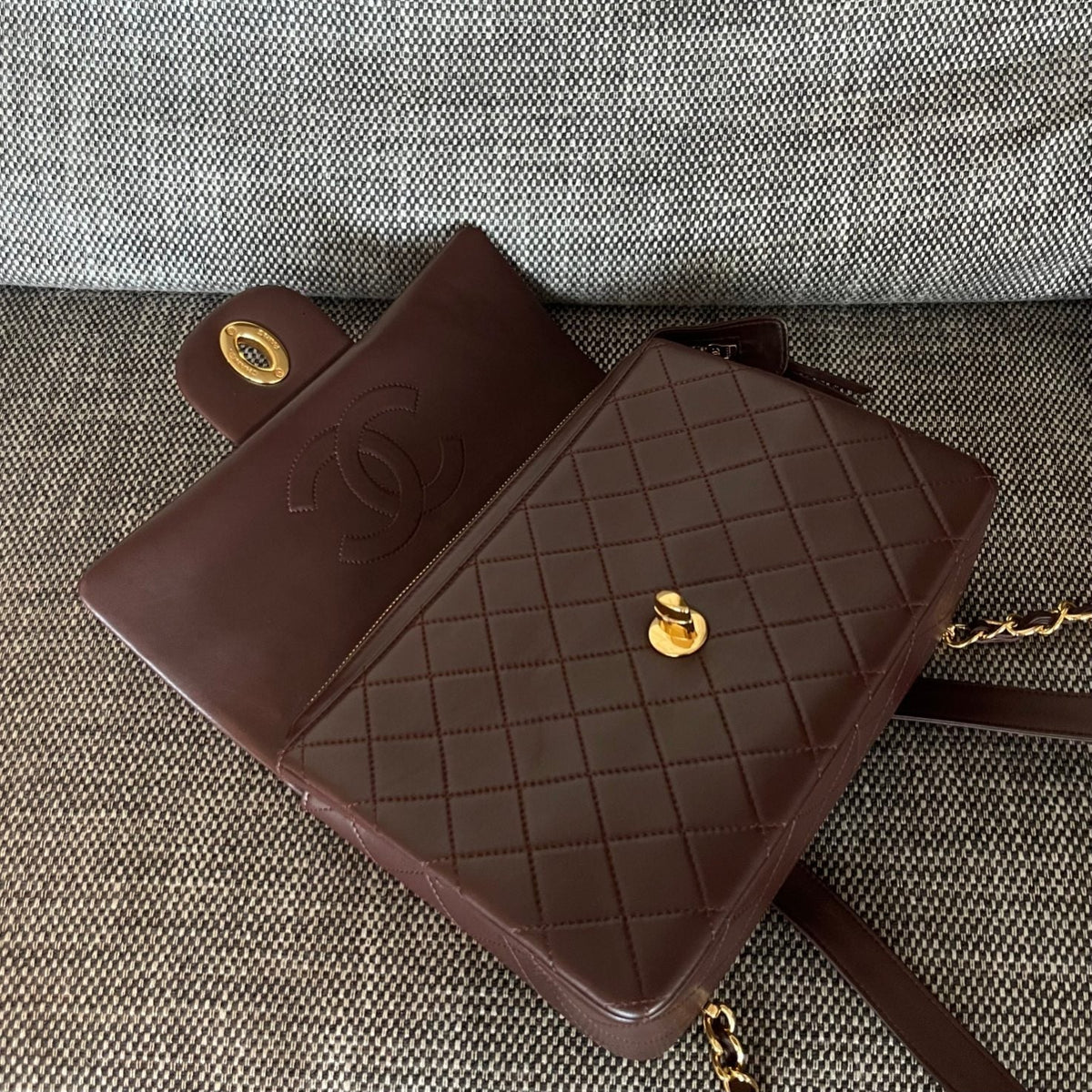 CC Vintage Classic Timeless Backpack 28cm Quilted Lambskin