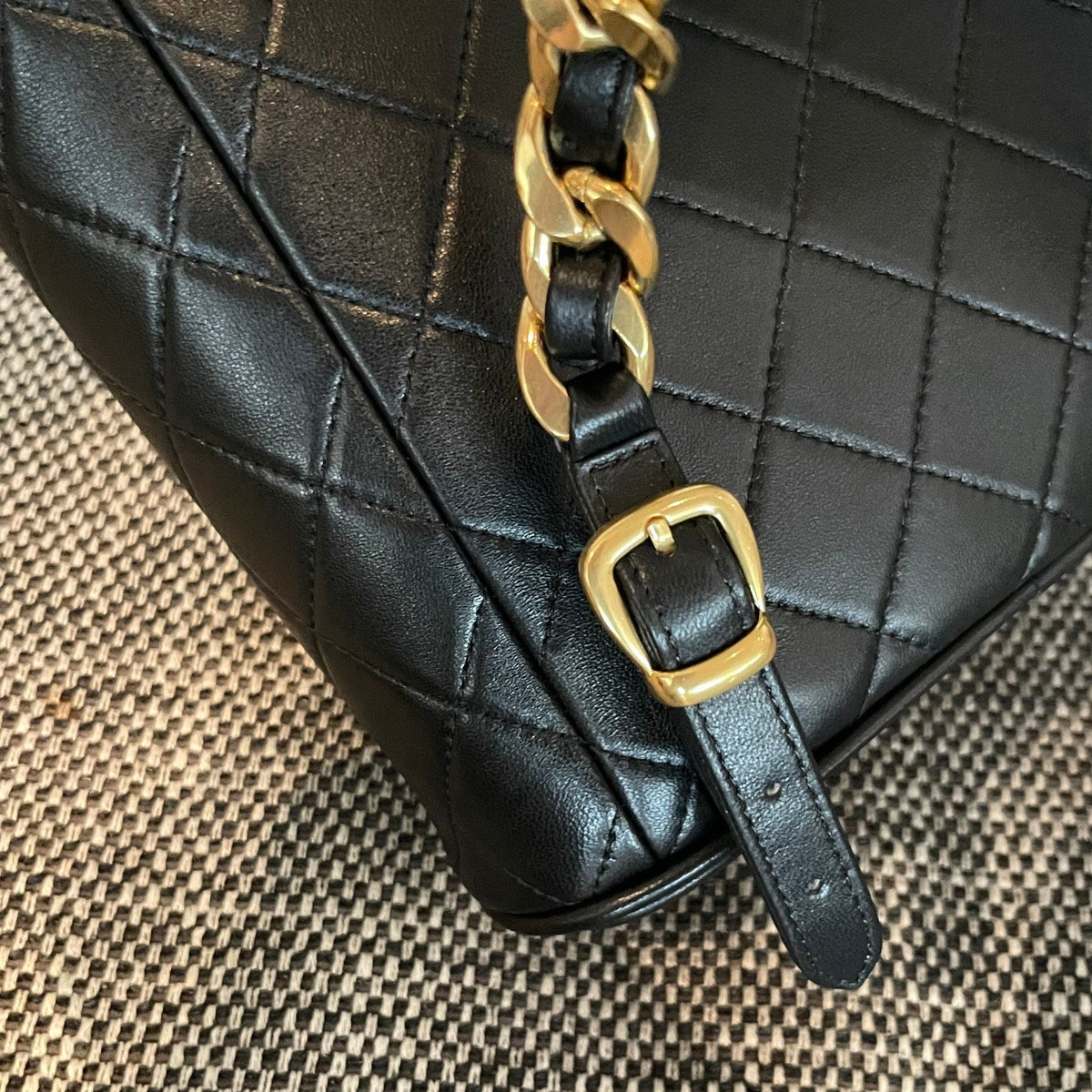 CC Mini Duma Backpack 21cm Black Lambskin