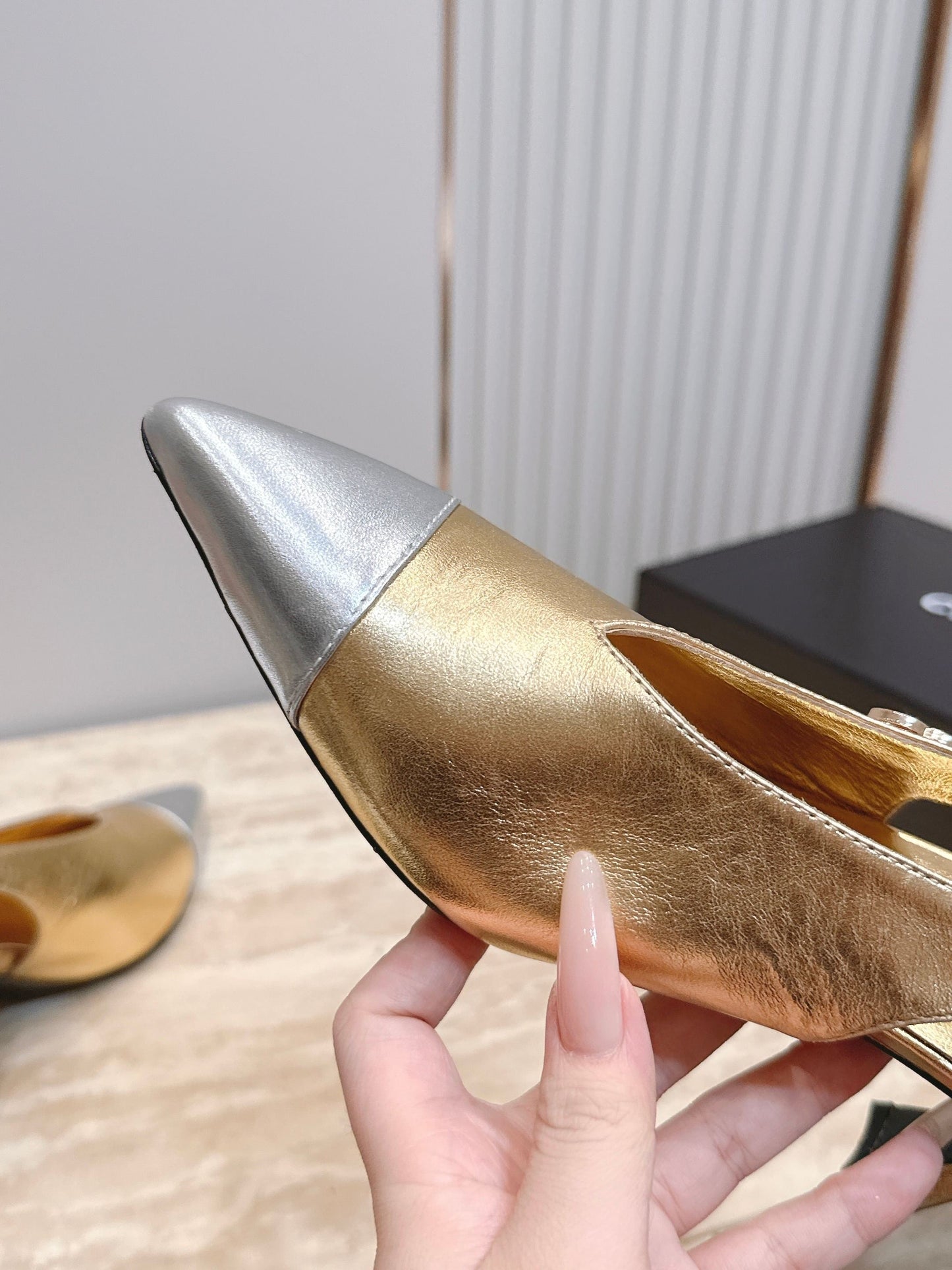 CC Métiers d’art 2026 Slingbacks 9.5cm Gold Metallic Lambskin 898983
