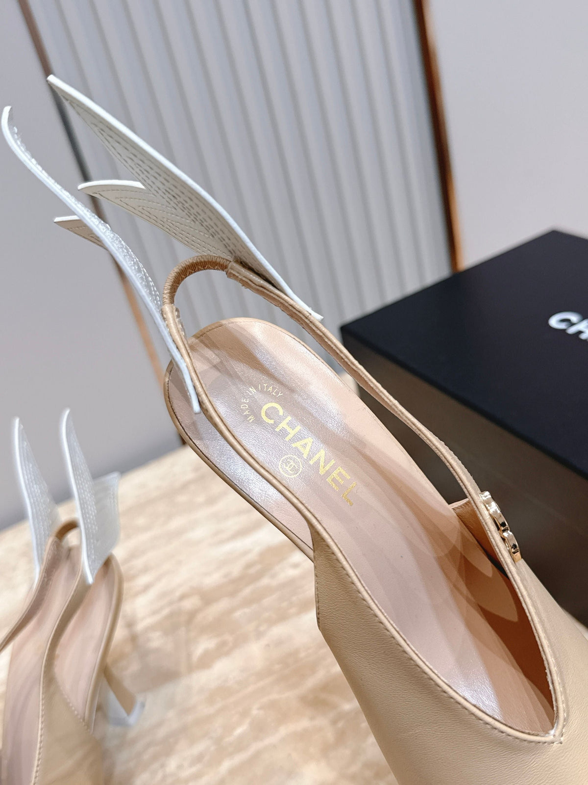 CC Métiers d’art 2026 Slingbacks 9.5cm Beige Lambskin 898980