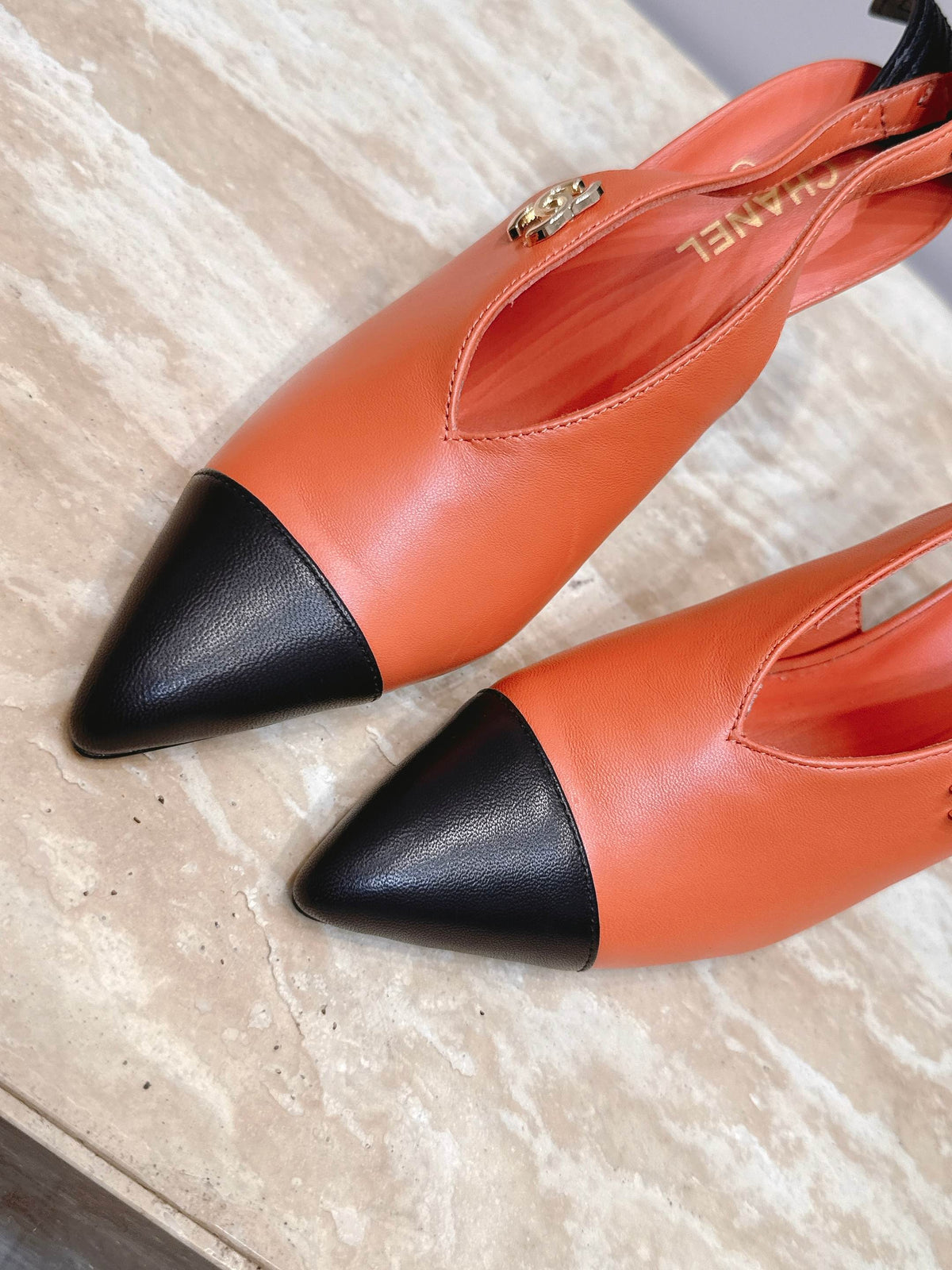 CC Métiers d’art 2026 Slingbacks 9.5cm Coral Orange Lambskin 898978