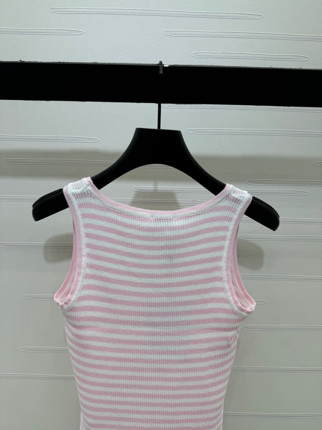 CC Logo Striped Ribbed Tank Top Wool 406478