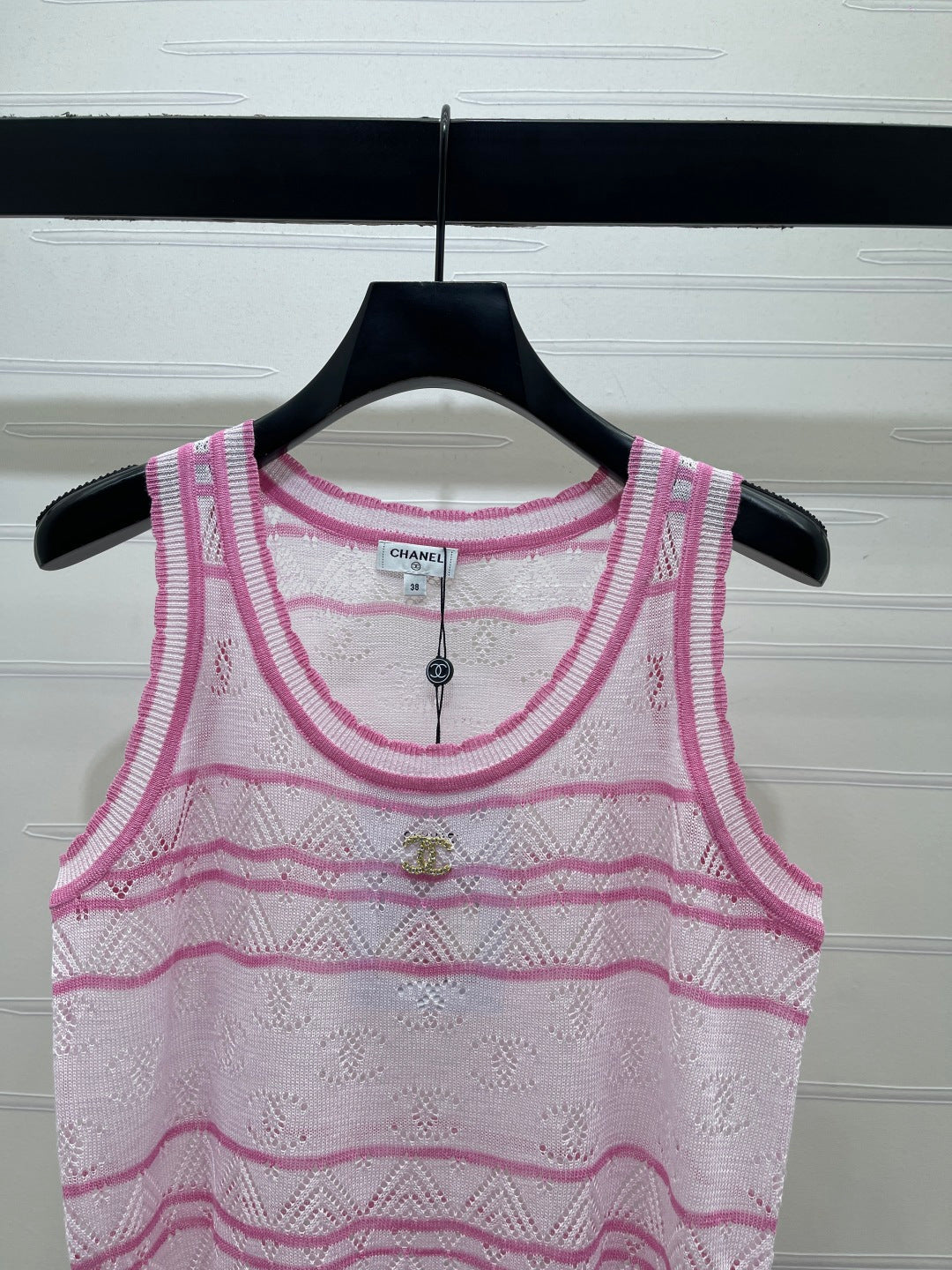 CC Openwork Knit Tank Top Tencel 406475