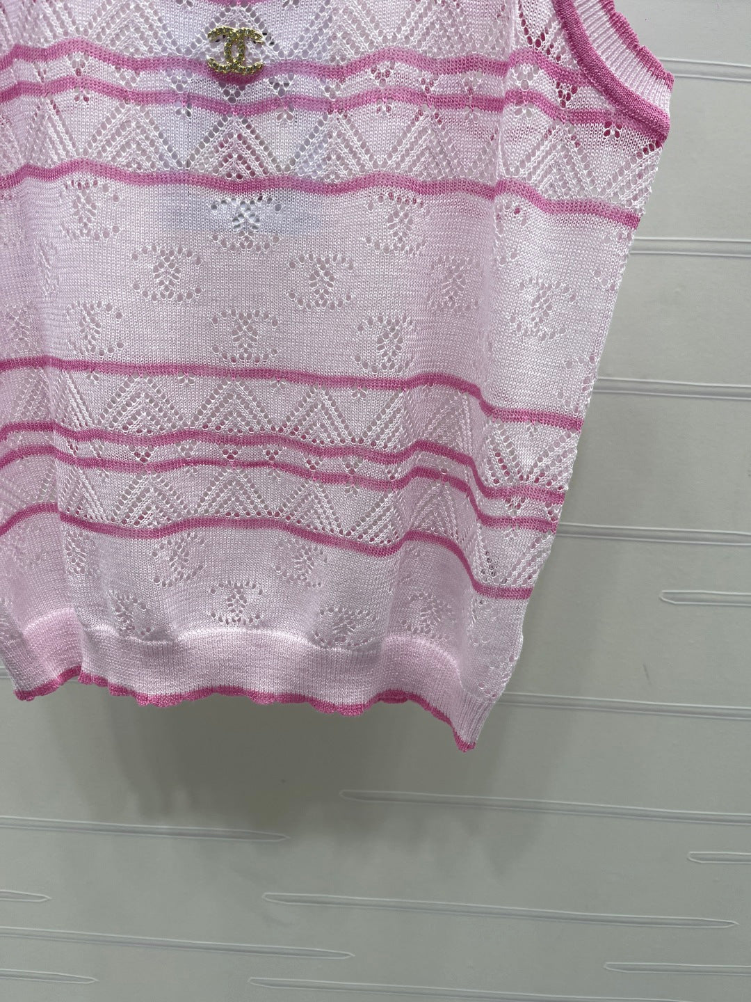 CC Openwork Knit Tank Top Tencel 406475