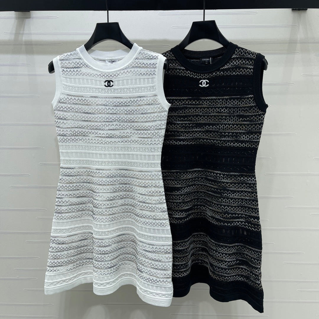 CC 25S Logo Sleeveless Knit Mini Dress Wool 406439