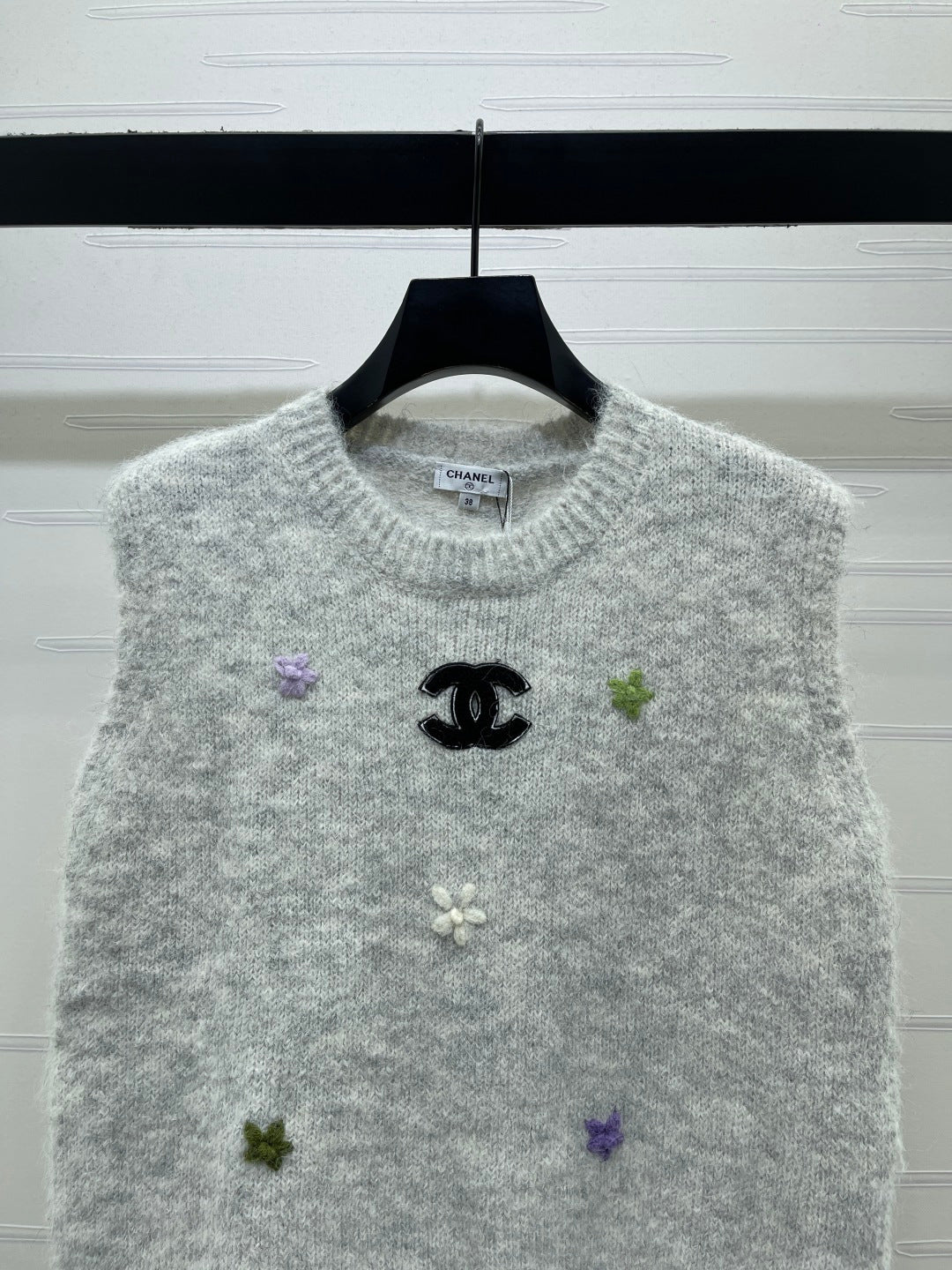 CC Double C Embroidered Sleeveless Vest Wool 406427