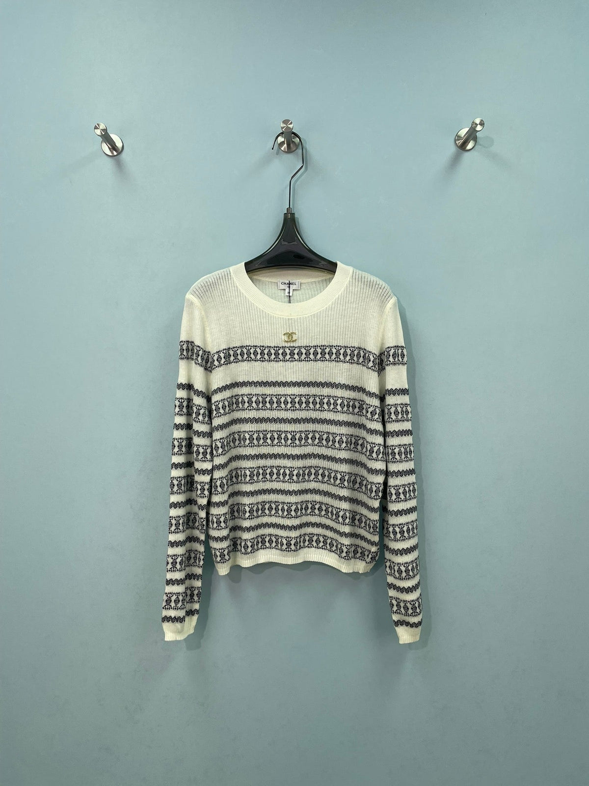 CC Geometric Crewneck Sweater Wool 747518