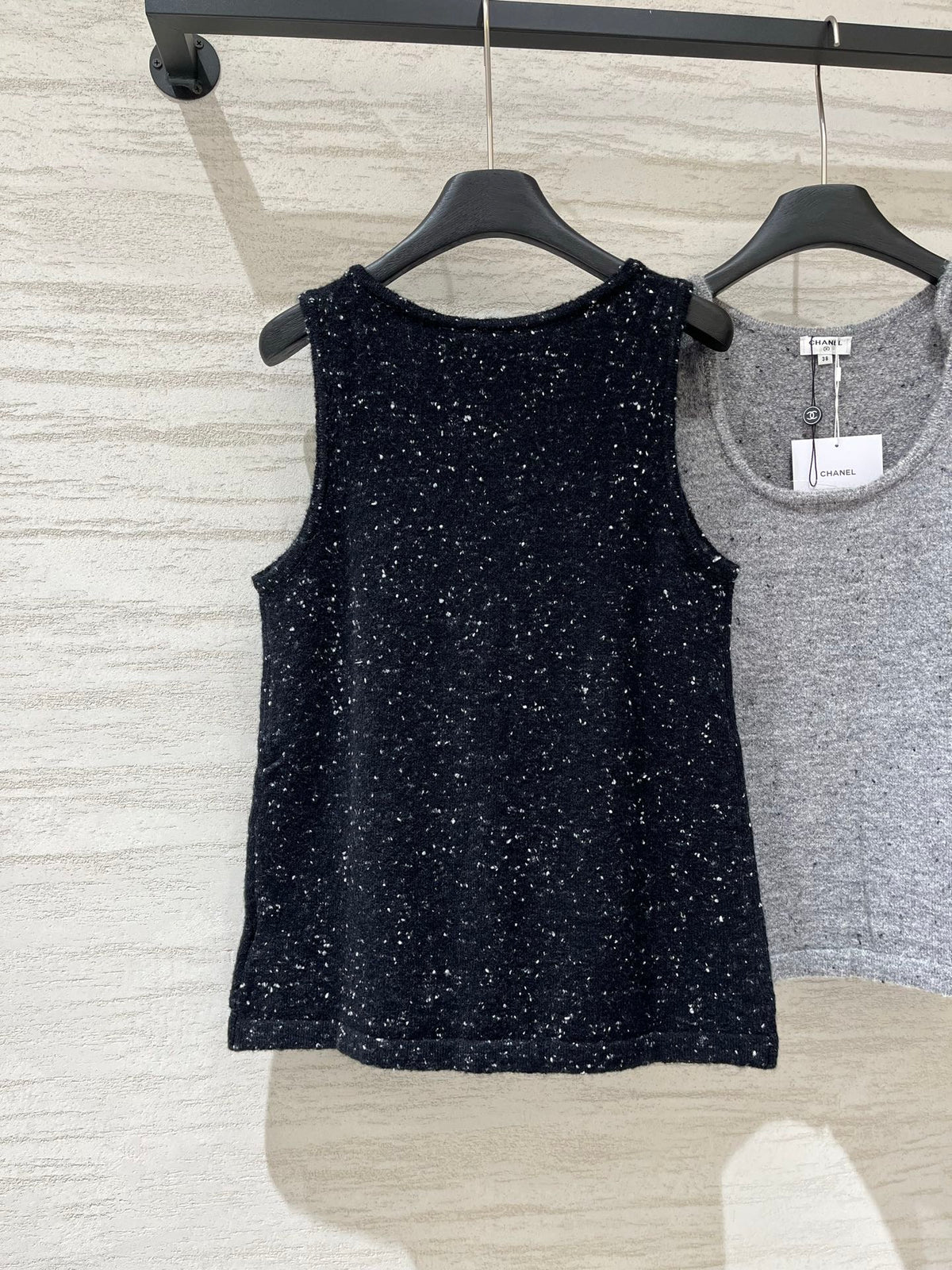 CC Button Shoulder Knit Tank Top 758932