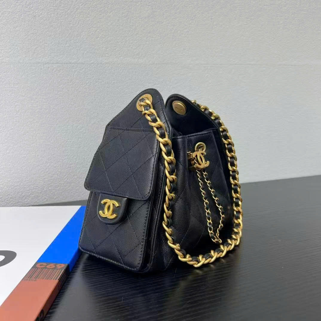 CC 26s Hobo Bag 22cm Black Caviar GHW (Best Version)