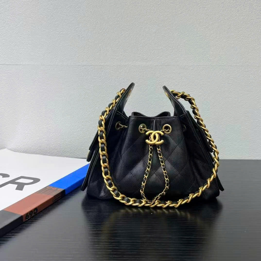 CC 26s Hobo Bag 22cm Black Caviar GHW (Best Version)