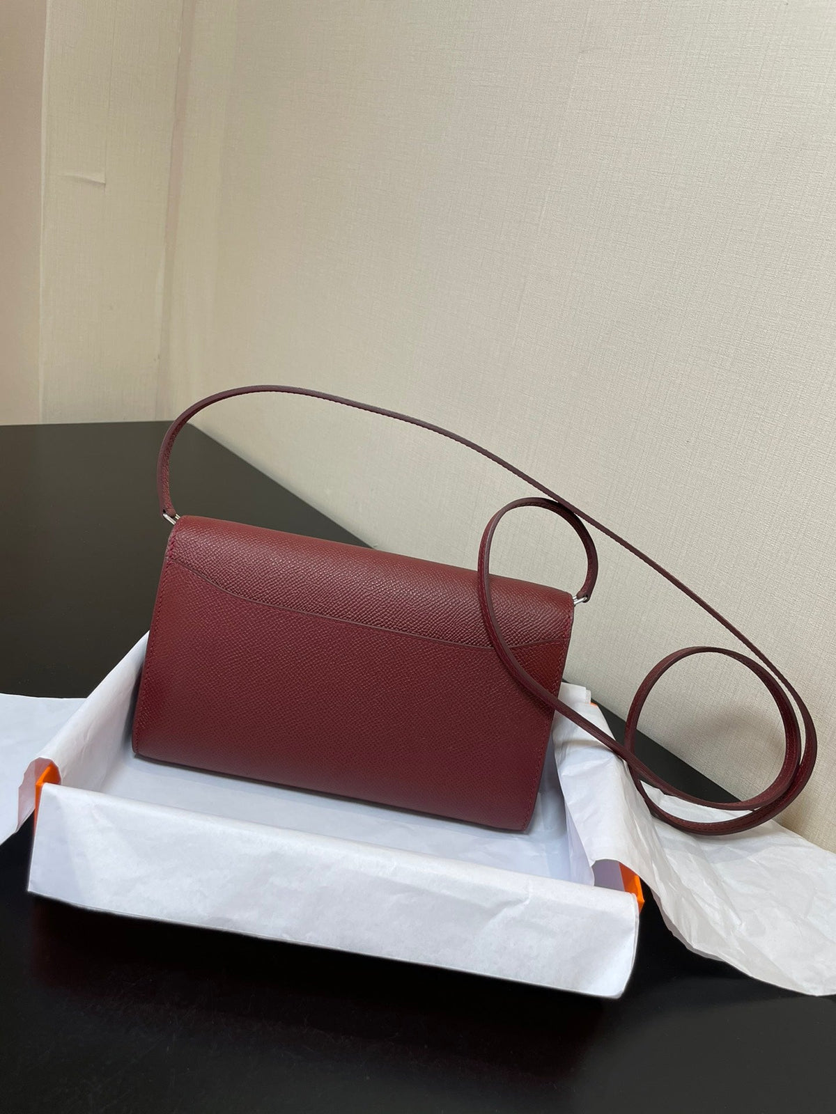 CONSTANCE TO GO 20.5 BURGUNDY EPSOM SILVER HARDWARE