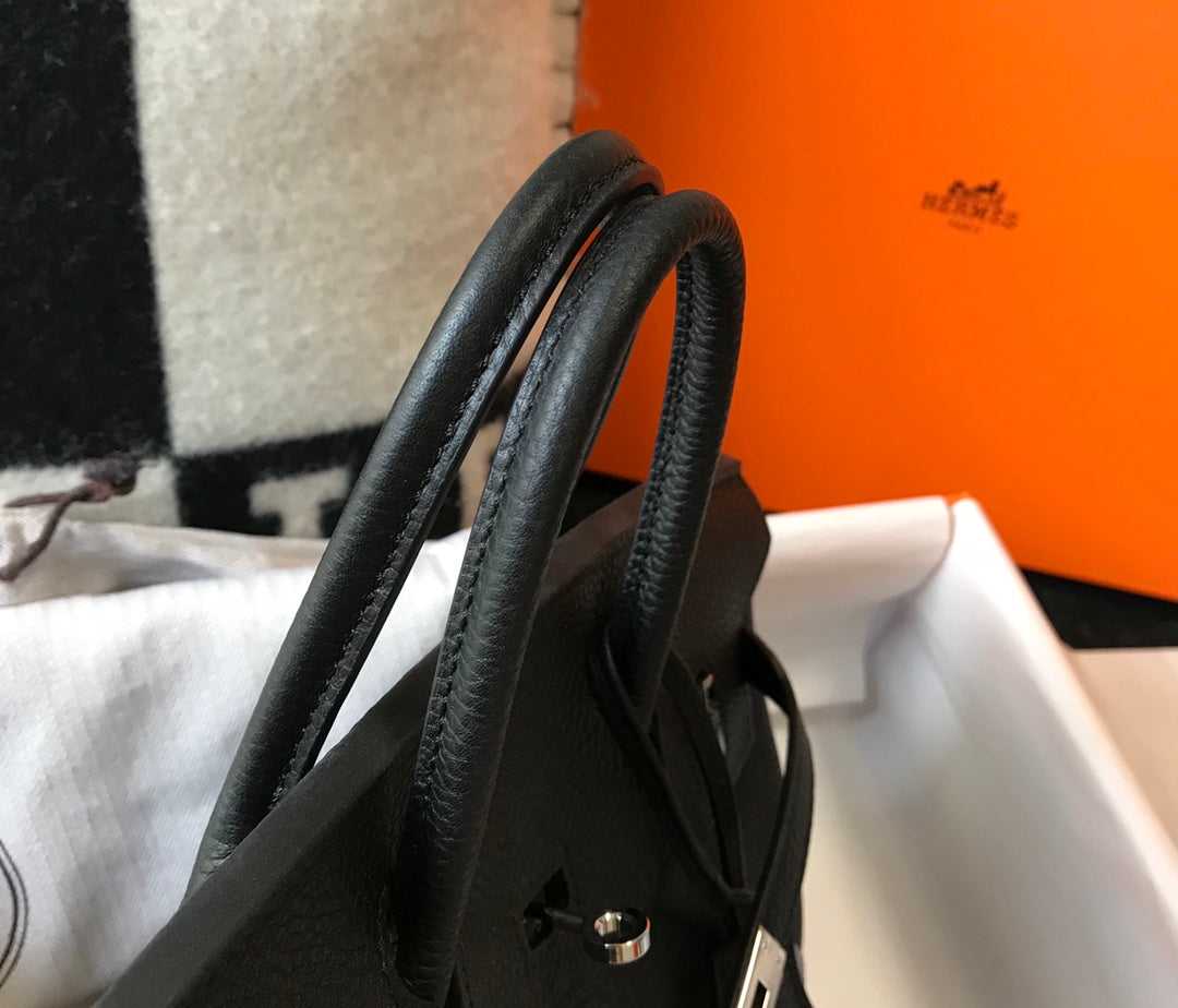 HM BIRKIN 30CM BLACK TOGO LEATHER SILVER HARDWARE