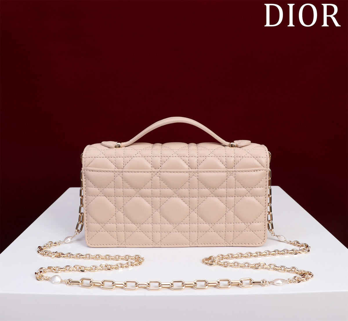 my cd mini 21 powder pink lambskin