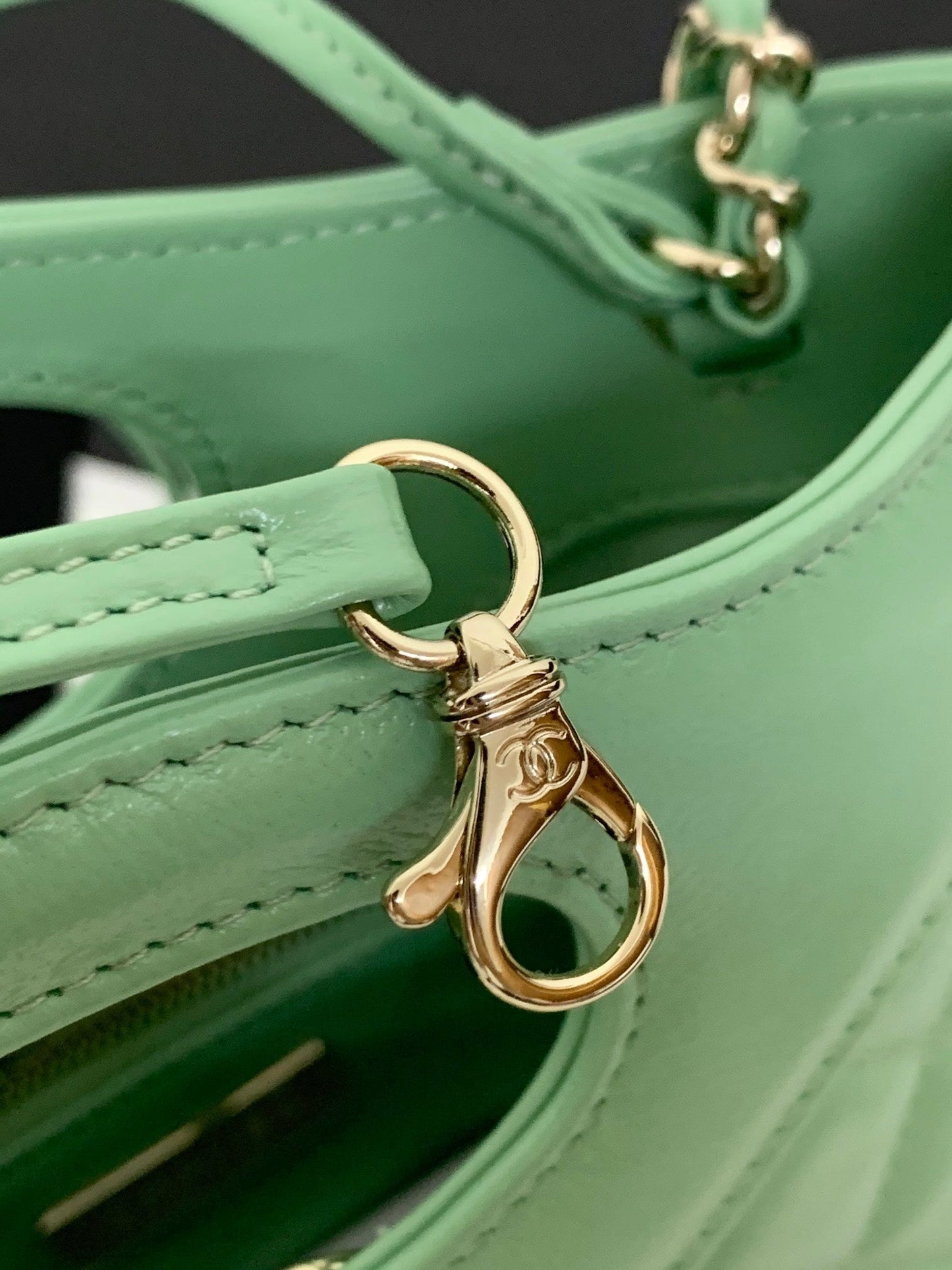CC 31 Mini Shopping Bag 23cm Mint Green Calfskin