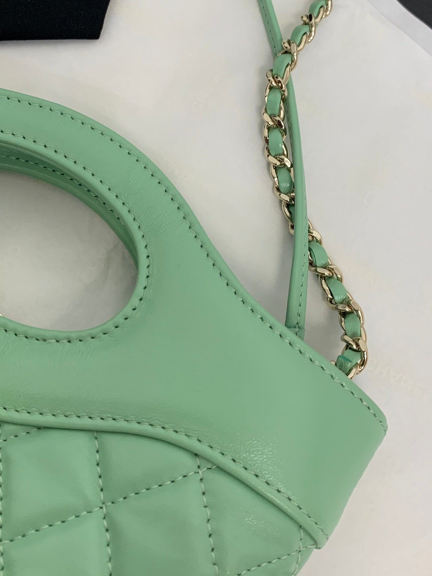CC 31 Mini Shopping Bag 23cm Mint Green Calfskin